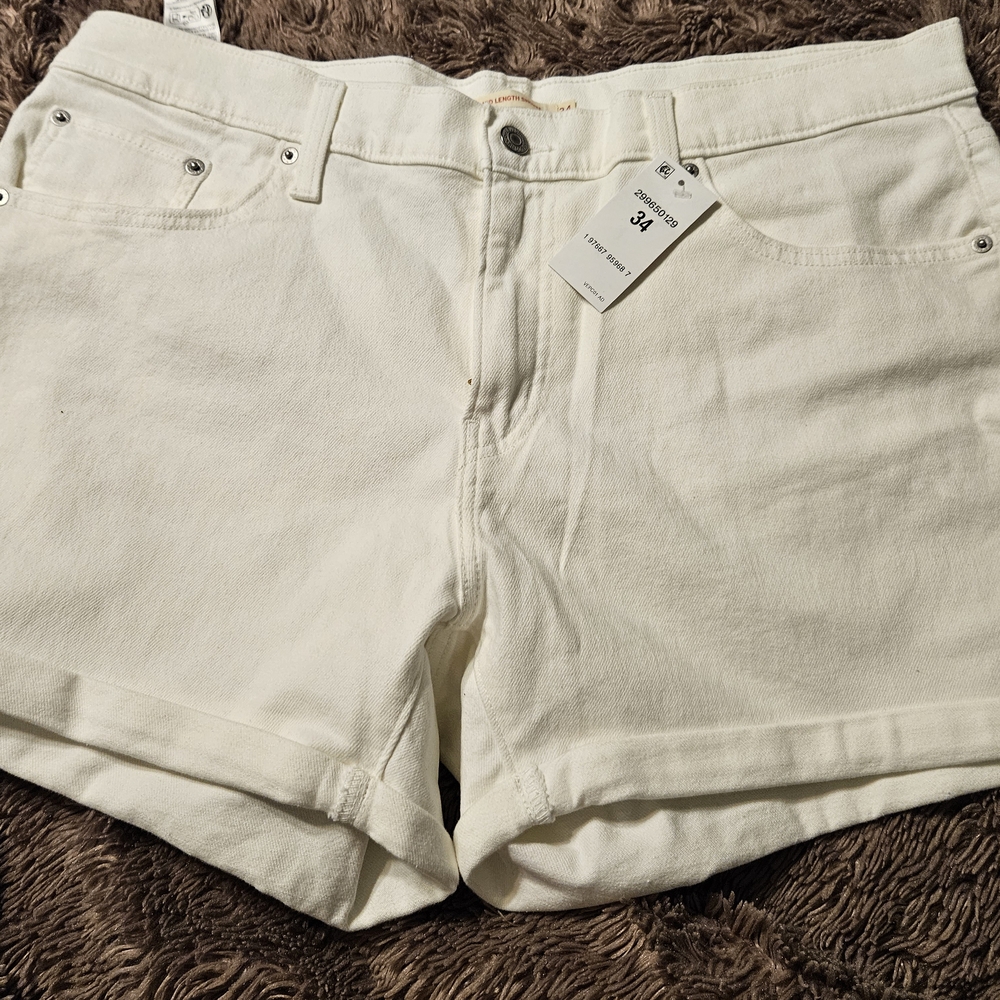Levi's Women's White Jean Shorts